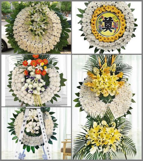 上海崇明区港沿镇鲁东村花圈速递